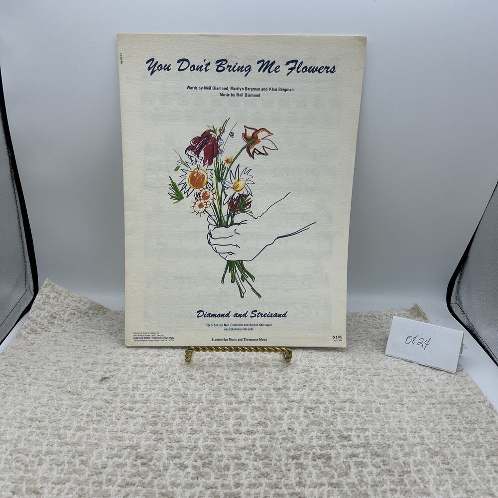 You Don't Bring Me Flowers Sheet Music Diamond Streisand Bergman Easy Piano